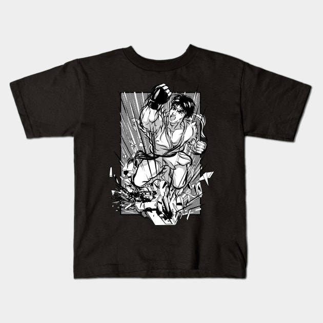 003/100 - Arcade Warrior Kids T-Shirt by manoystee